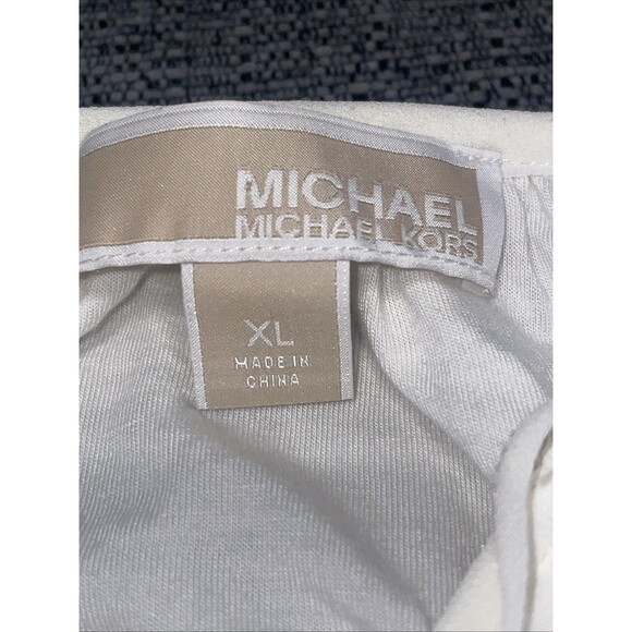 Michael Kors Blouse Womens XL White Long Sleeve Old Money Career Minimalist - Picture 3 of 10